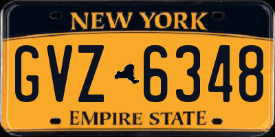 NY license plate GVZ6348