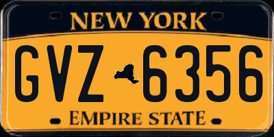 NY license plate GVZ6356