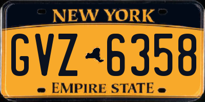 NY license plate GVZ6358