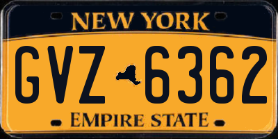 NY license plate GVZ6362