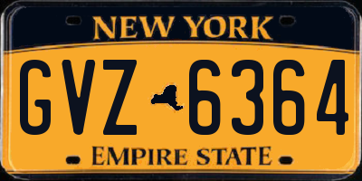 NY license plate GVZ6364