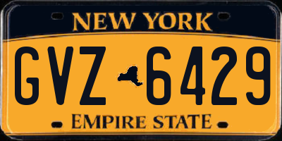 NY license plate GVZ6429