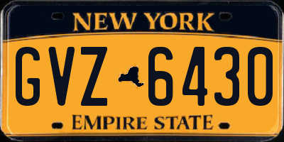 NY license plate GVZ6430