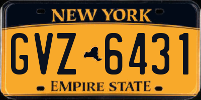 NY license plate GVZ6431