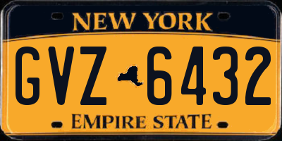 NY license plate GVZ6432