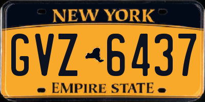 NY license plate GVZ6437