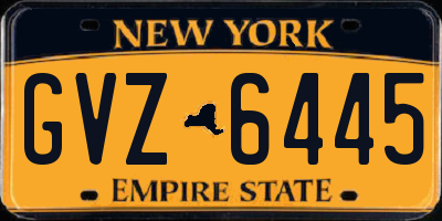 NY license plate GVZ6445