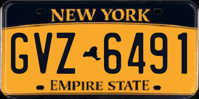 NY license plate GVZ6491