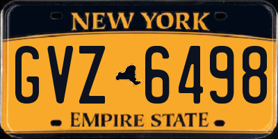 NY license plate GVZ6498