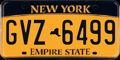 NY license plate GVZ6499