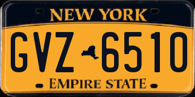 NY license plate GVZ6510