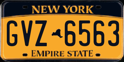 NY license plate GVZ6563