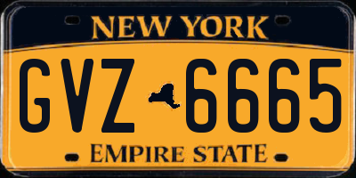 NY license plate GVZ6665
