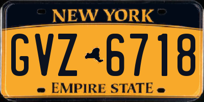 NY license plate GVZ6718