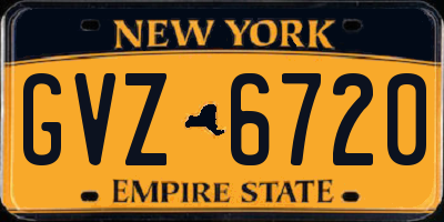 NY license plate GVZ6720