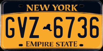 NY license plate GVZ6736