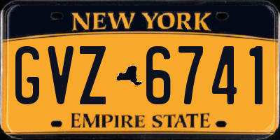 NY license plate GVZ6741