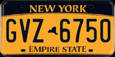NY license plate GVZ6750
