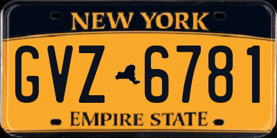 NY license plate GVZ6781