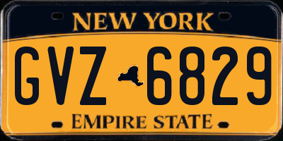 NY license plate GVZ6829
