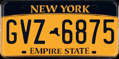 NY license plate GVZ6875
