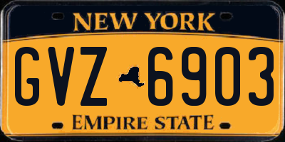 NY license plate GVZ6903