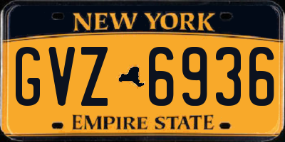 NY license plate GVZ6936