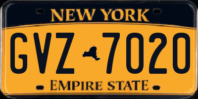 NY license plate GVZ7020