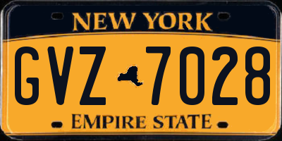 NY license plate GVZ7028