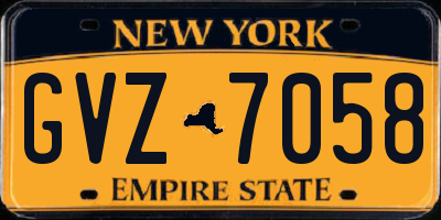 NY license plate GVZ7058