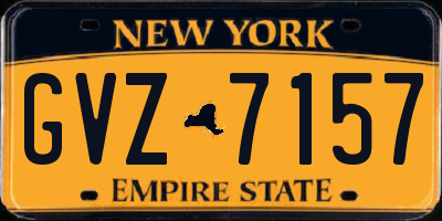NY license plate GVZ7157