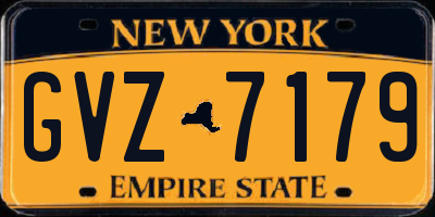 NY license plate GVZ7179