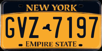 NY license plate GVZ7197