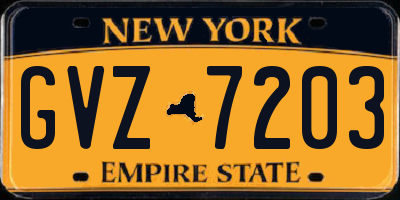 NY license plate GVZ7203