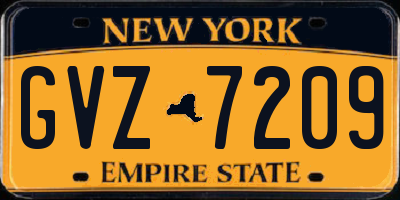NY license plate GVZ7209