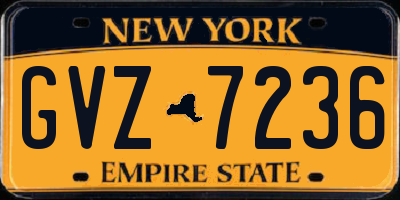 NY license plate GVZ7236