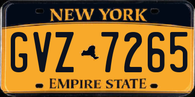 NY license plate GVZ7265