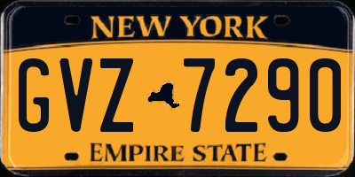 NY license plate GVZ7290