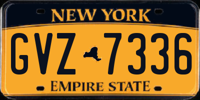 NY license plate GVZ7336