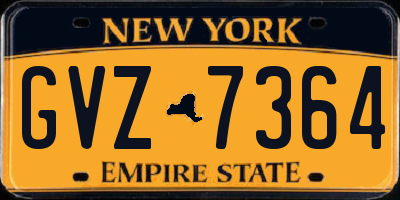 NY license plate GVZ7364