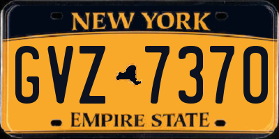 NY license plate GVZ7370