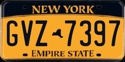 NY license plate GVZ7397
