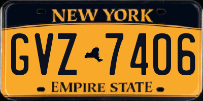 NY license plate GVZ7406