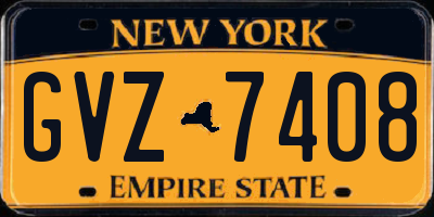 NY license plate GVZ7408