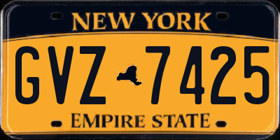 NY license plate GVZ7425