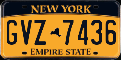 NY license plate GVZ7436