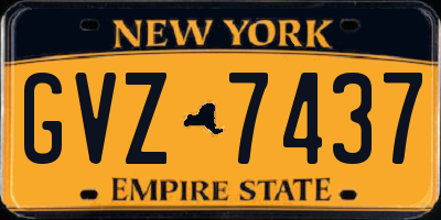 NY license plate GVZ7437