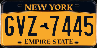 NY license plate GVZ7445