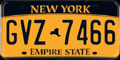 NY license plate GVZ7466