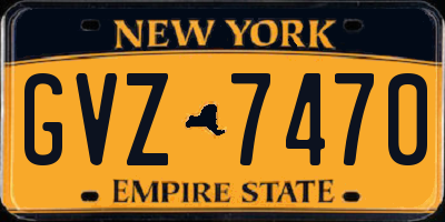 NY license plate GVZ7470